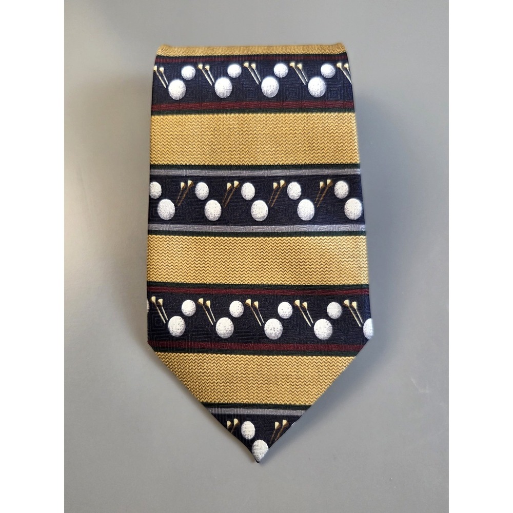 Golf Themed Tie Polyester by Silk House 56"‎